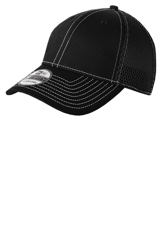 New Era - Stretch Mesh Contrast Stitch Cap. NE1120 - Black/ White