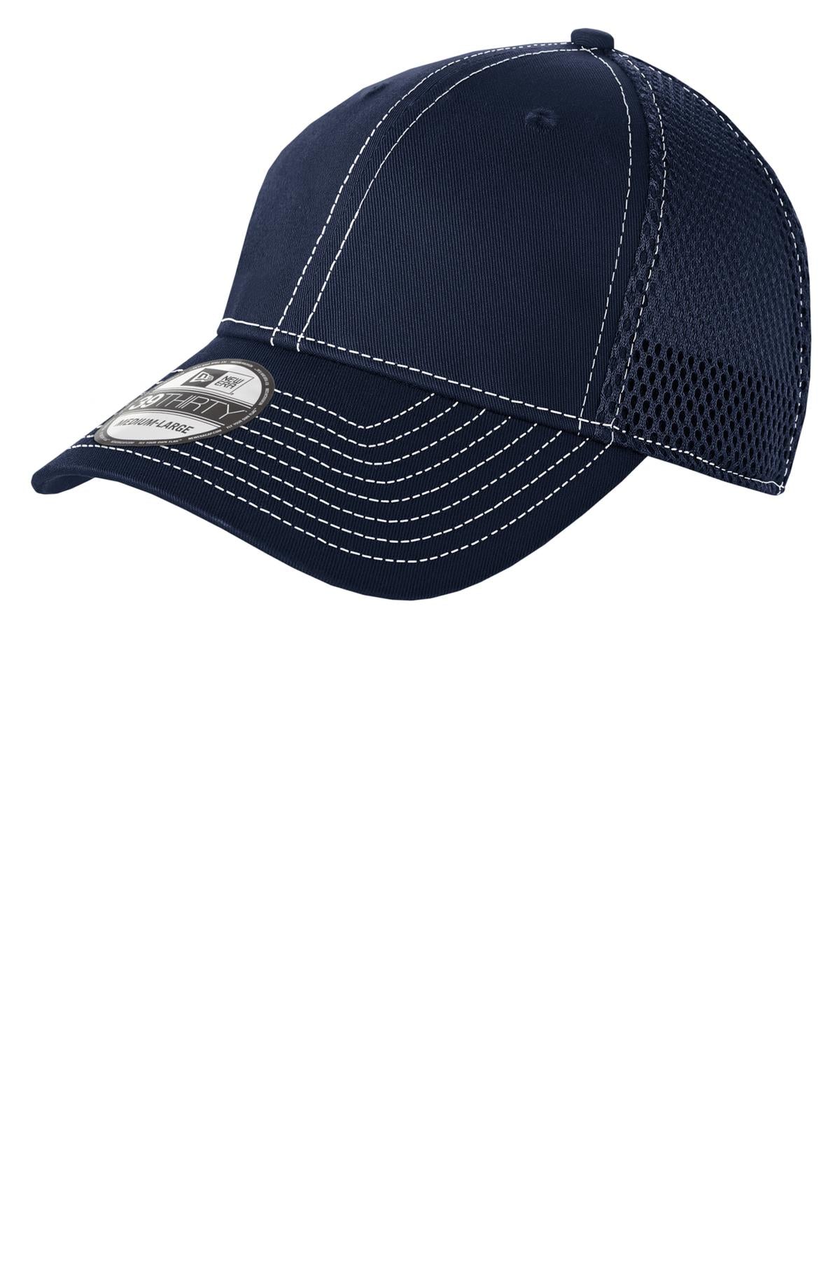 New Era - Stretch Mesh Contrast Stitch Cap. NE1120 - Deep Navy/ White