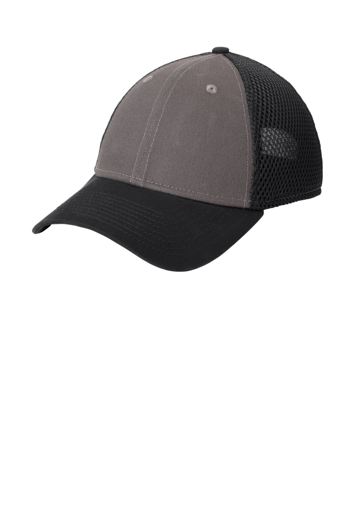 New Era Snapback Contrast Front Mesh Cap. NE204 - Charcoal/ Black
