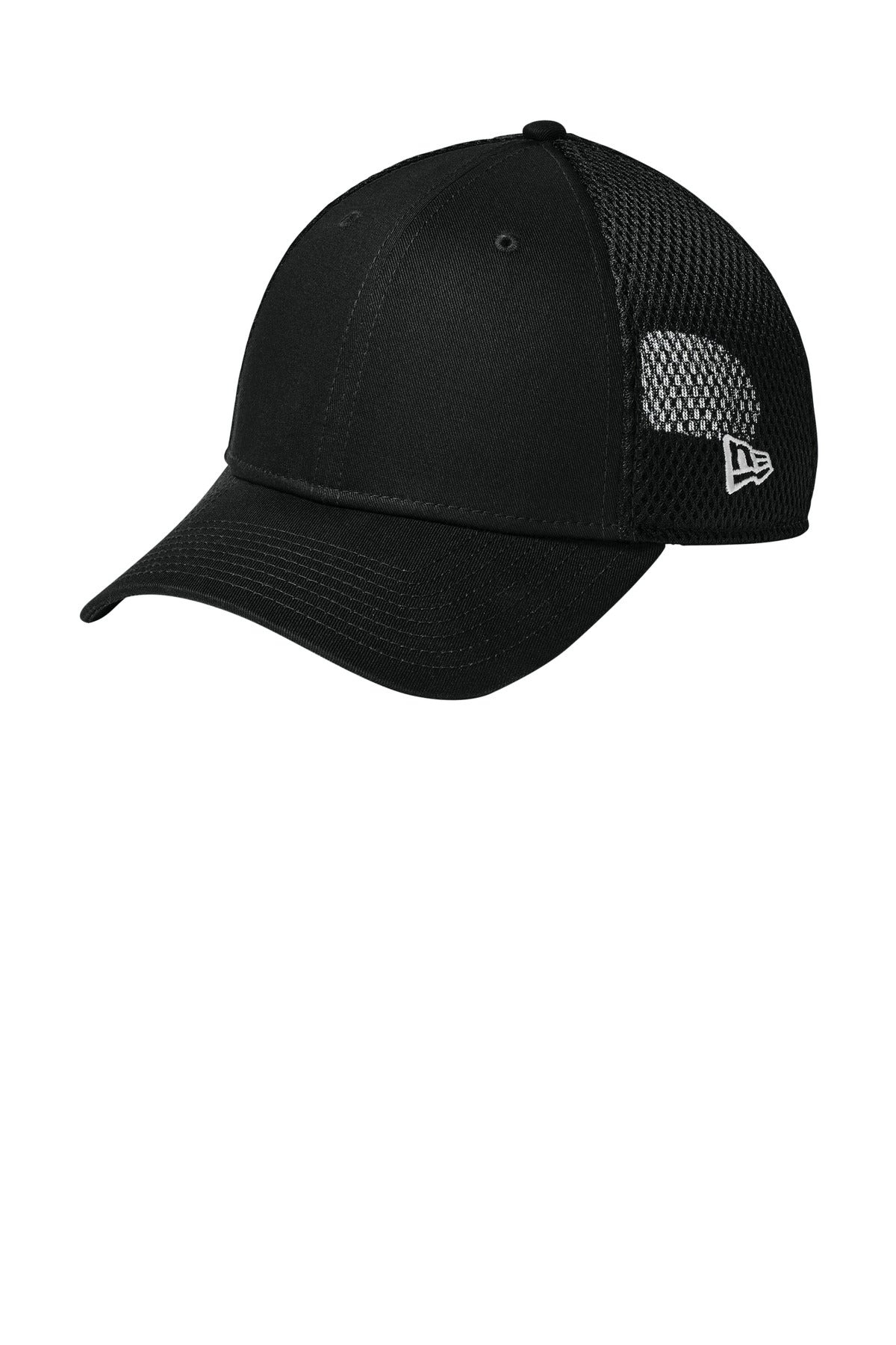 New Era Snapback Contrast Front Mesh Cap. NE204 - Flag Black/ Black