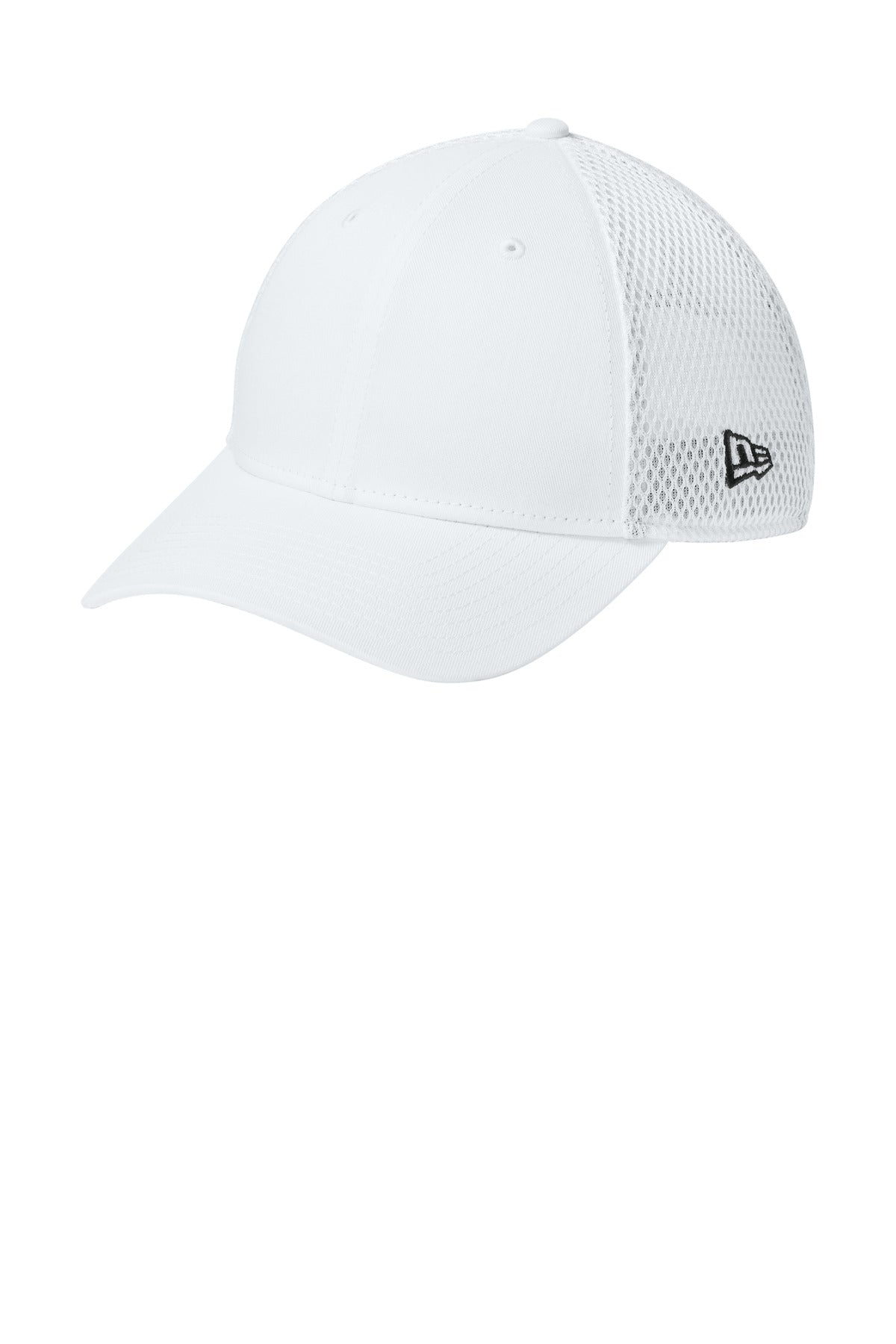 New Era Snapback Contrast Front Mesh Cap. NE204 - Flag White/ White