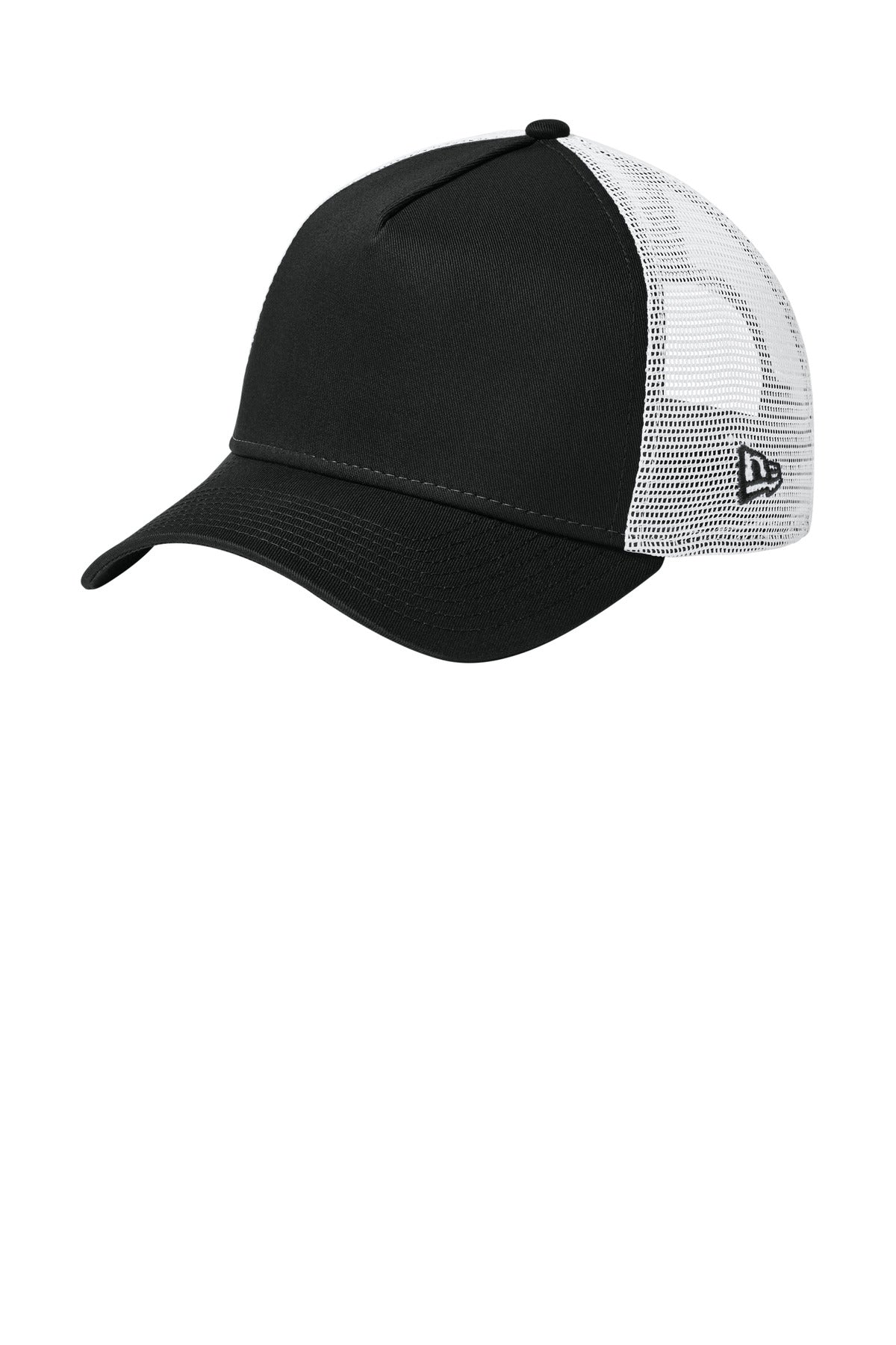 New Era Snapback Trucker Cap. NE205 - Flag Black/ White