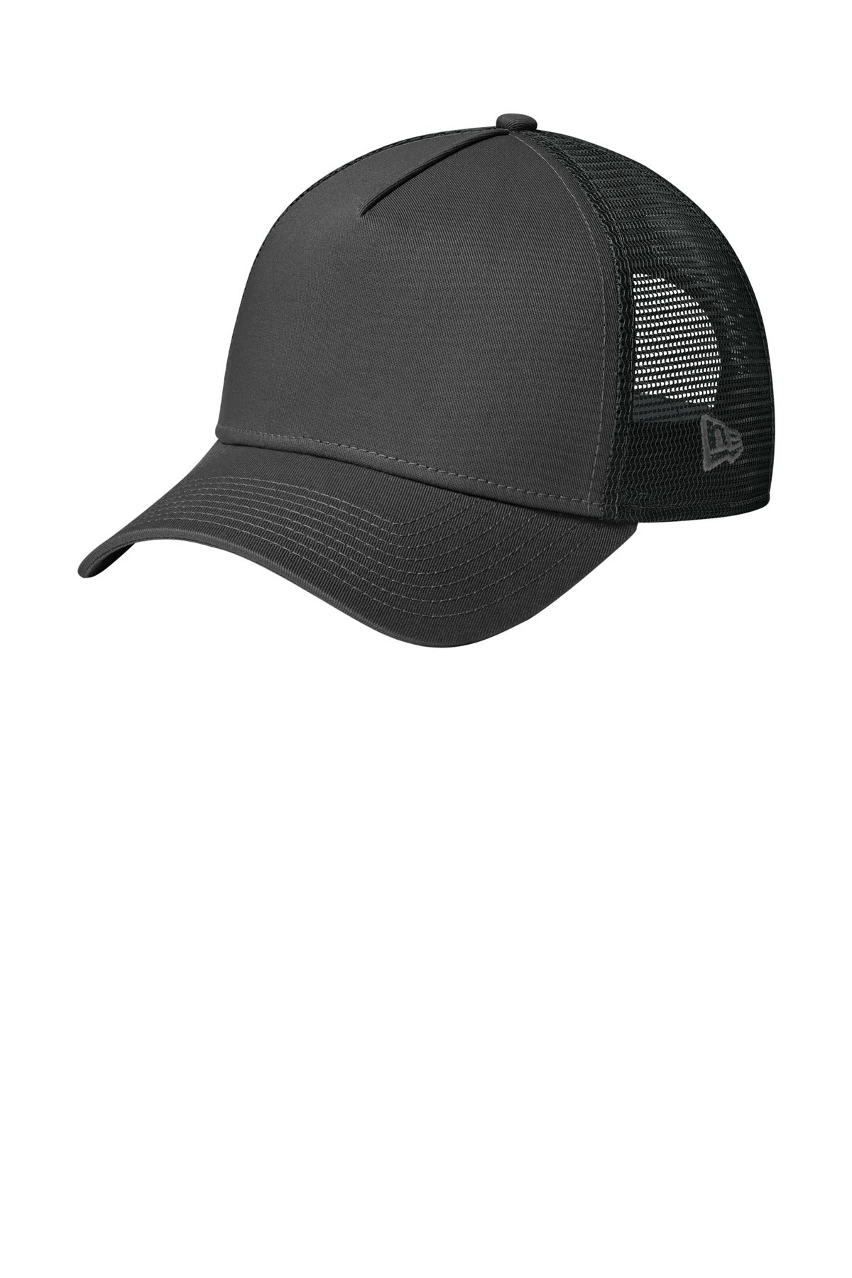 New Era Snapback Trucker Cap. NE205 - Flag Graphite/ Black
