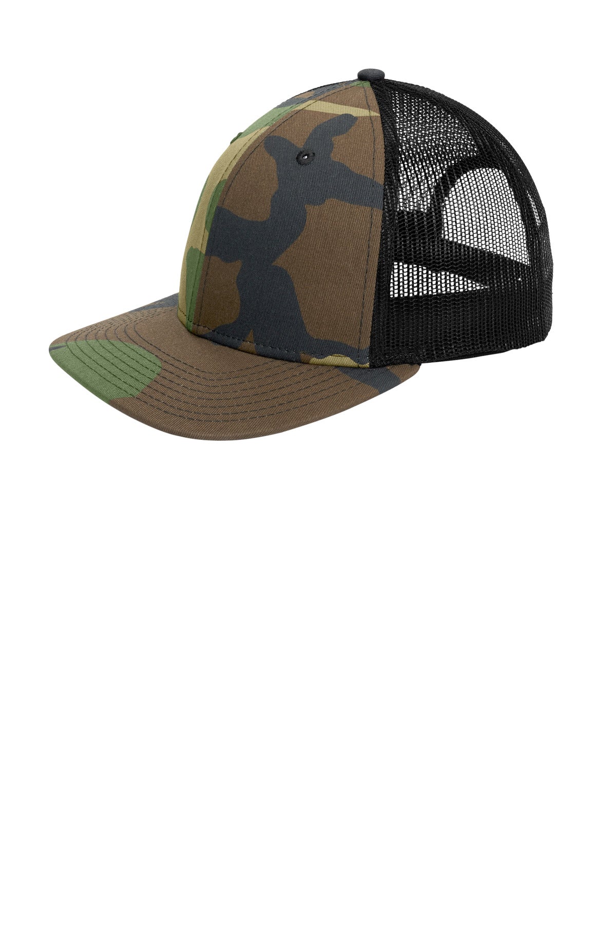 New Era   Snapback Low Profile Trucker Cap   NE207 - Camo/ Black