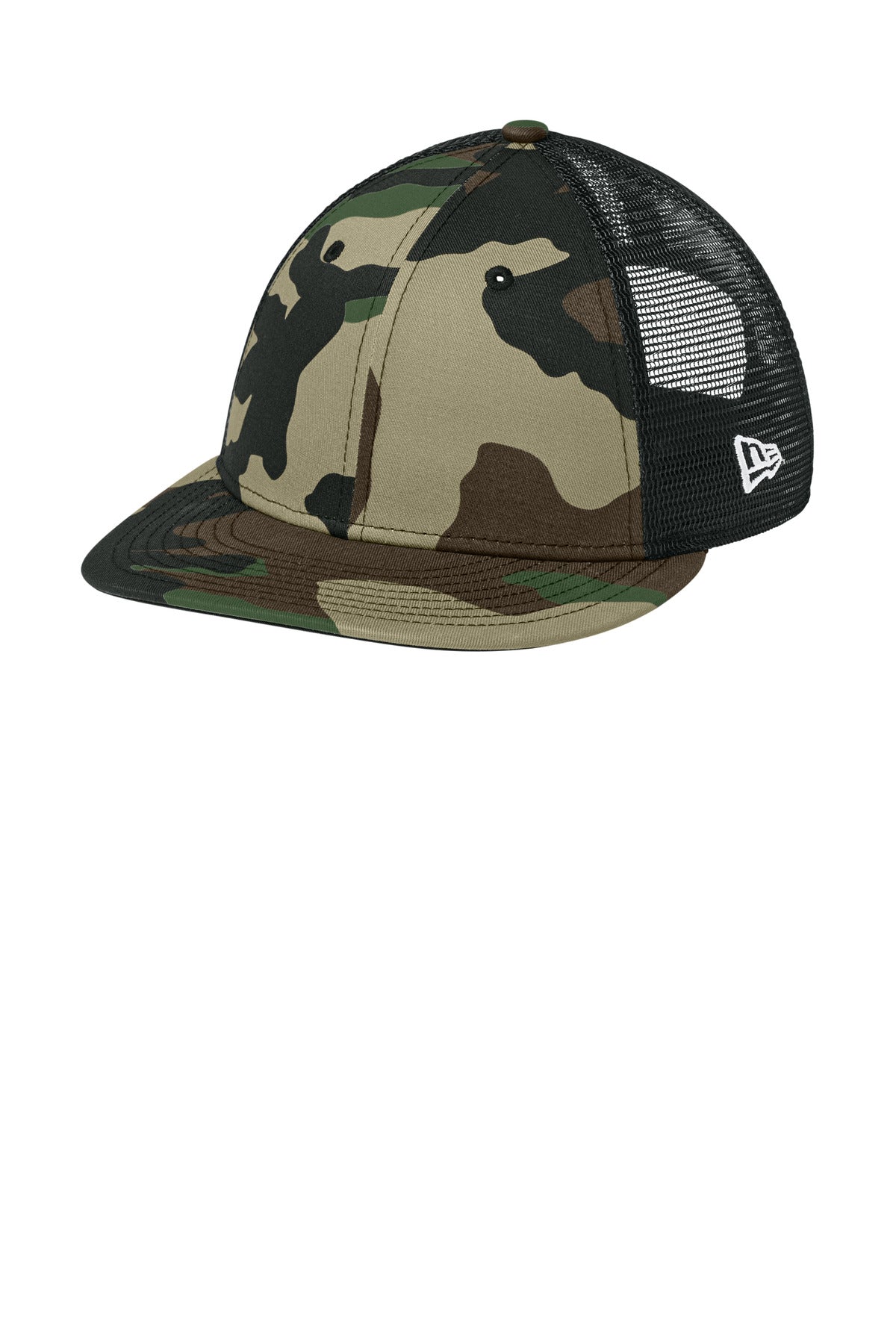 New Era   Snapback Low Profile Trucker Cap   NE207 - Flag Camo/ Black