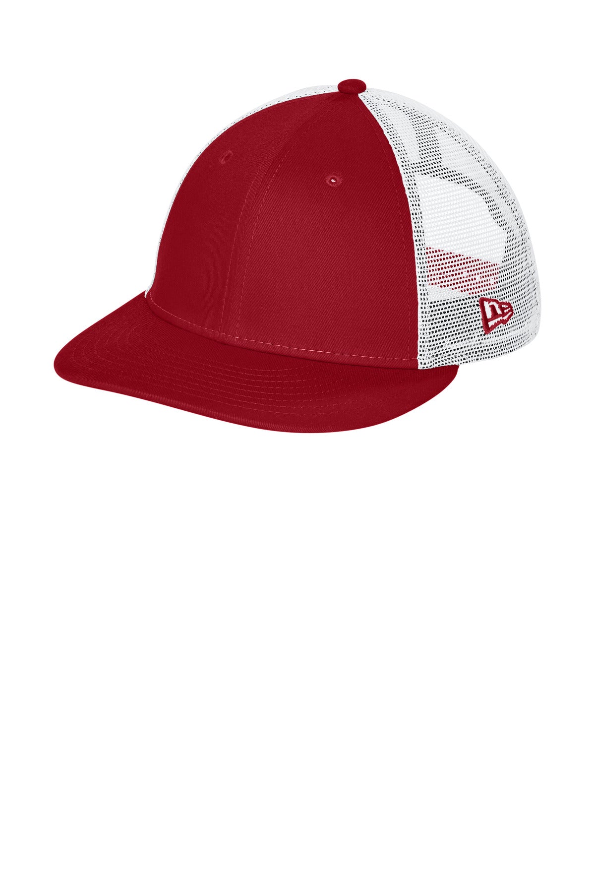 New Era   Snapback Low Profile Trucker Cap   NE207 - Flag Scarlet/ White