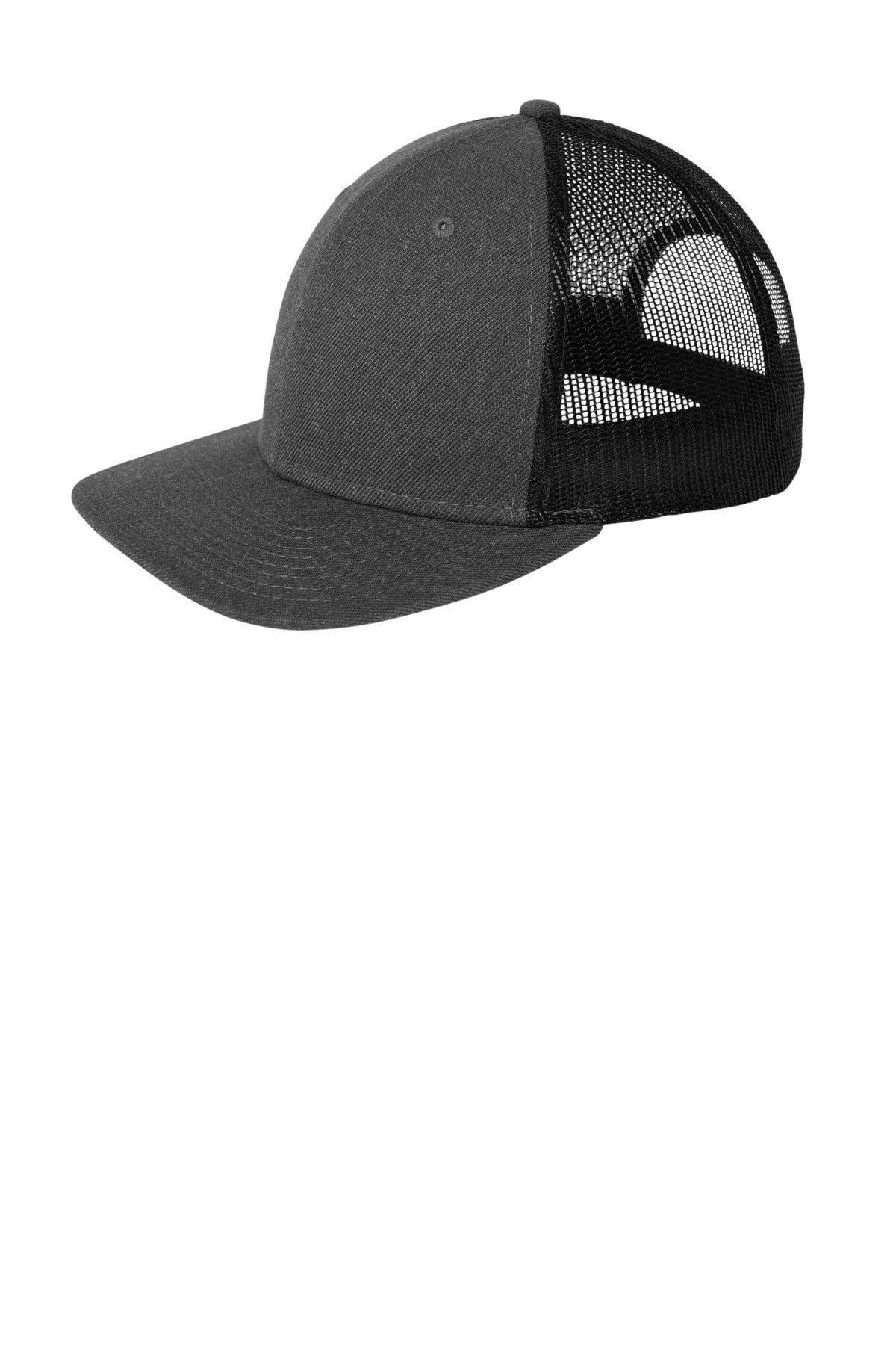 New Era   Snapback Low Profile Trucker Cap   NE207 - Heather Graphite/ Black