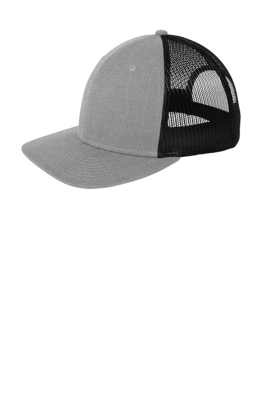 New Era   Snapback Low Profile Trucker Cap   NE207 - Heather Grey/ Black