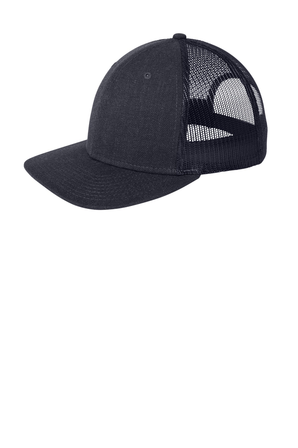 New Era   Snapback Low Profile Trucker Cap   NE207 - Heather Navy/ Navy