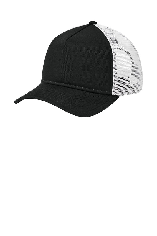 New Era A-Frame Snapback Mesh Back Cap NE212 - Flag Black/ White