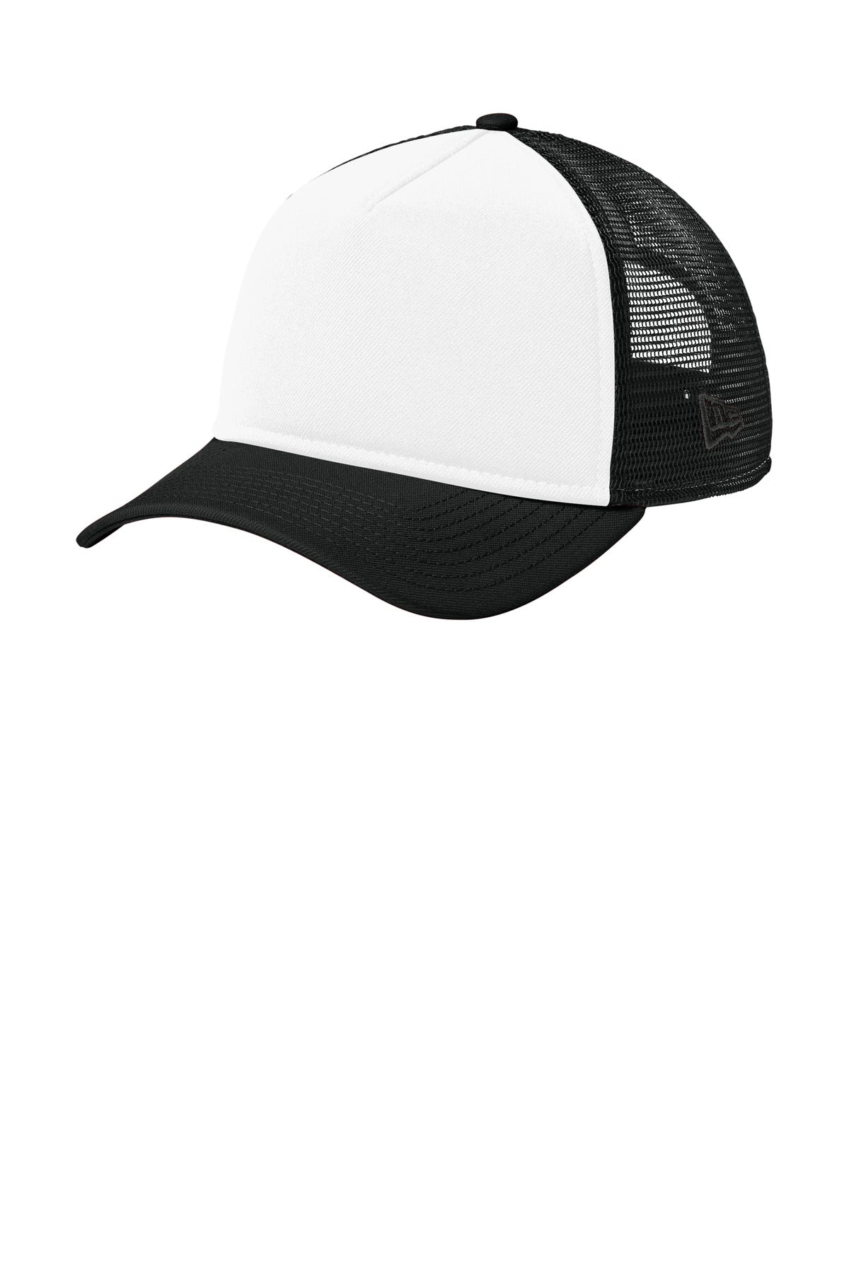 New Era A-Frame Snapback Mesh Back Cap NE212 - Flag White/ Black/ Black