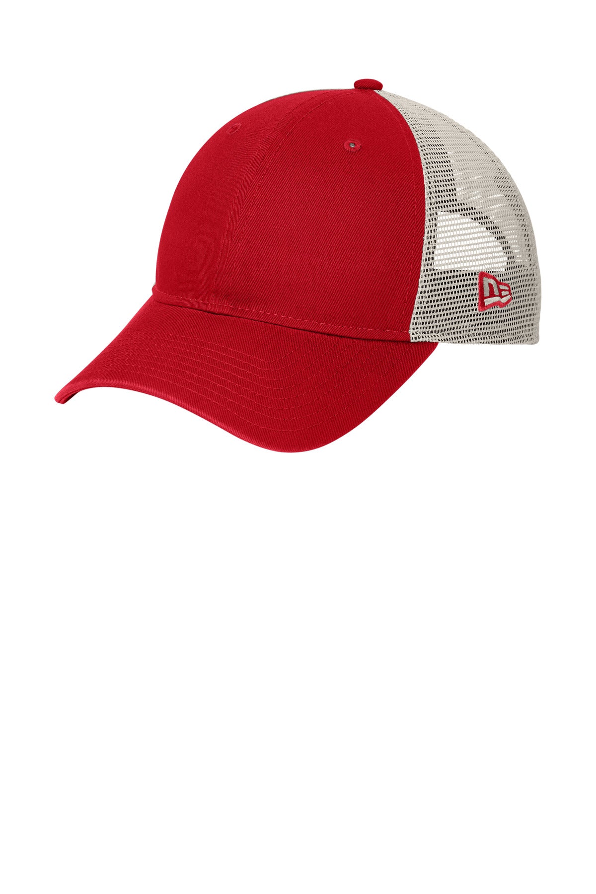 New Era 9TWENTY Unstructured Mesh Snapback Cap NE215 - Scarlet/ Stone