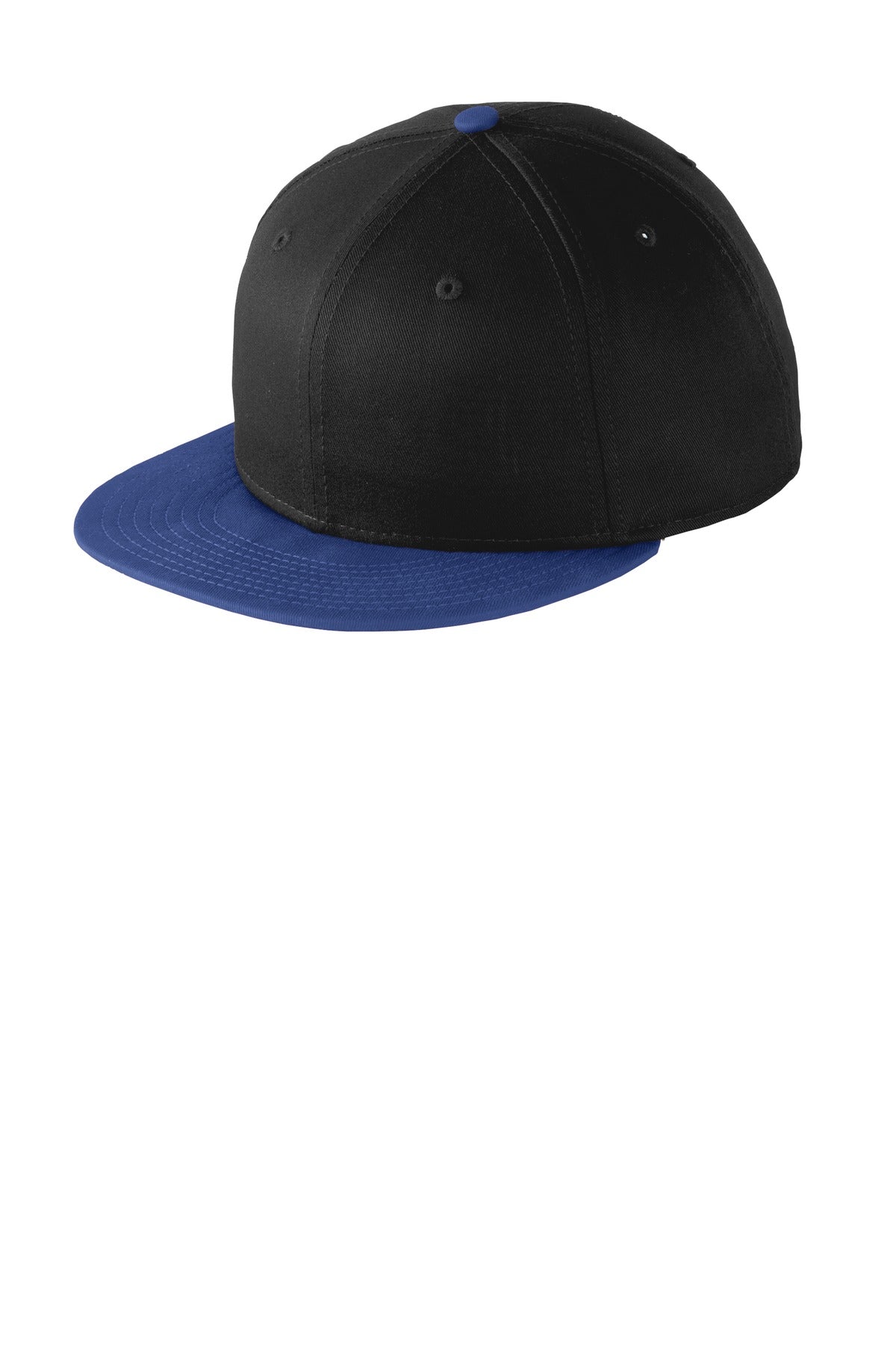 New Era - Flat Bill Snapback Cap. NE400 - Black/ Royal