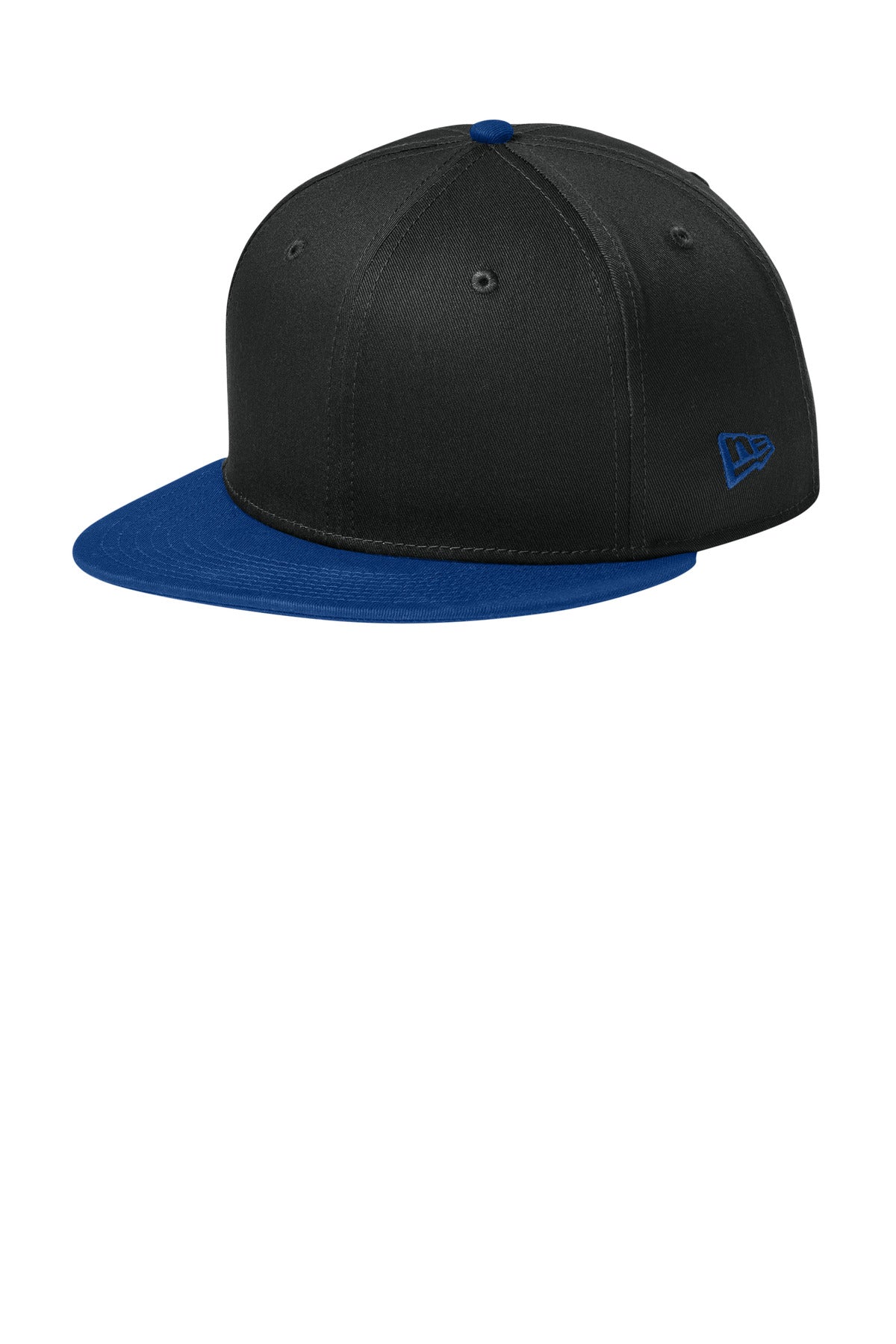 New Era - Flat Bill Snapback Cap. NE400 - Flag Black/ Royal