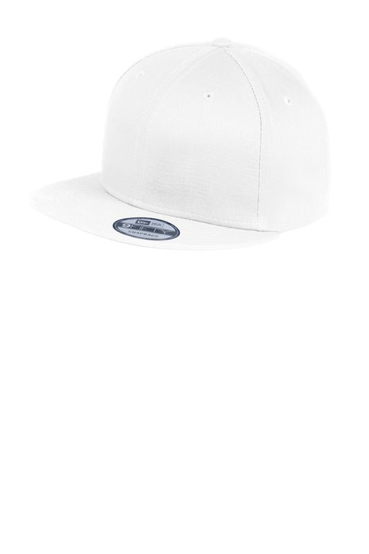 New Era - Flat Bill Snapback Cap. NE400 - White