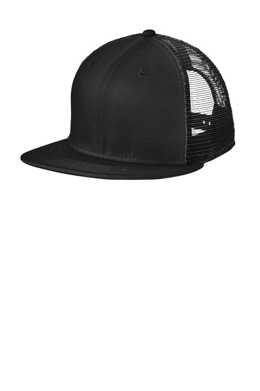 New Era Standard Fit Snapback Trucker Cap NE4030 - Black/ Black