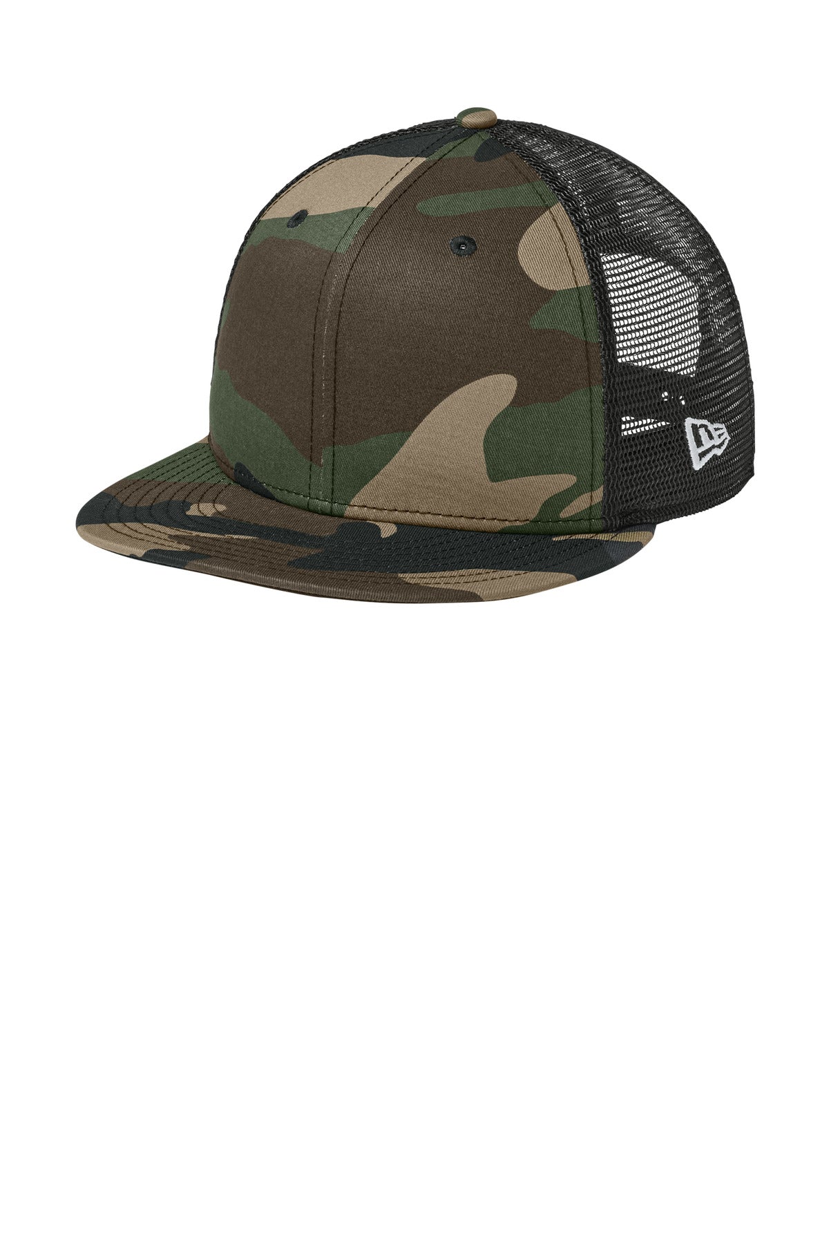 New Era Standard Fit Snapback Trucker Cap NE4030 - Flag Camo/ Black