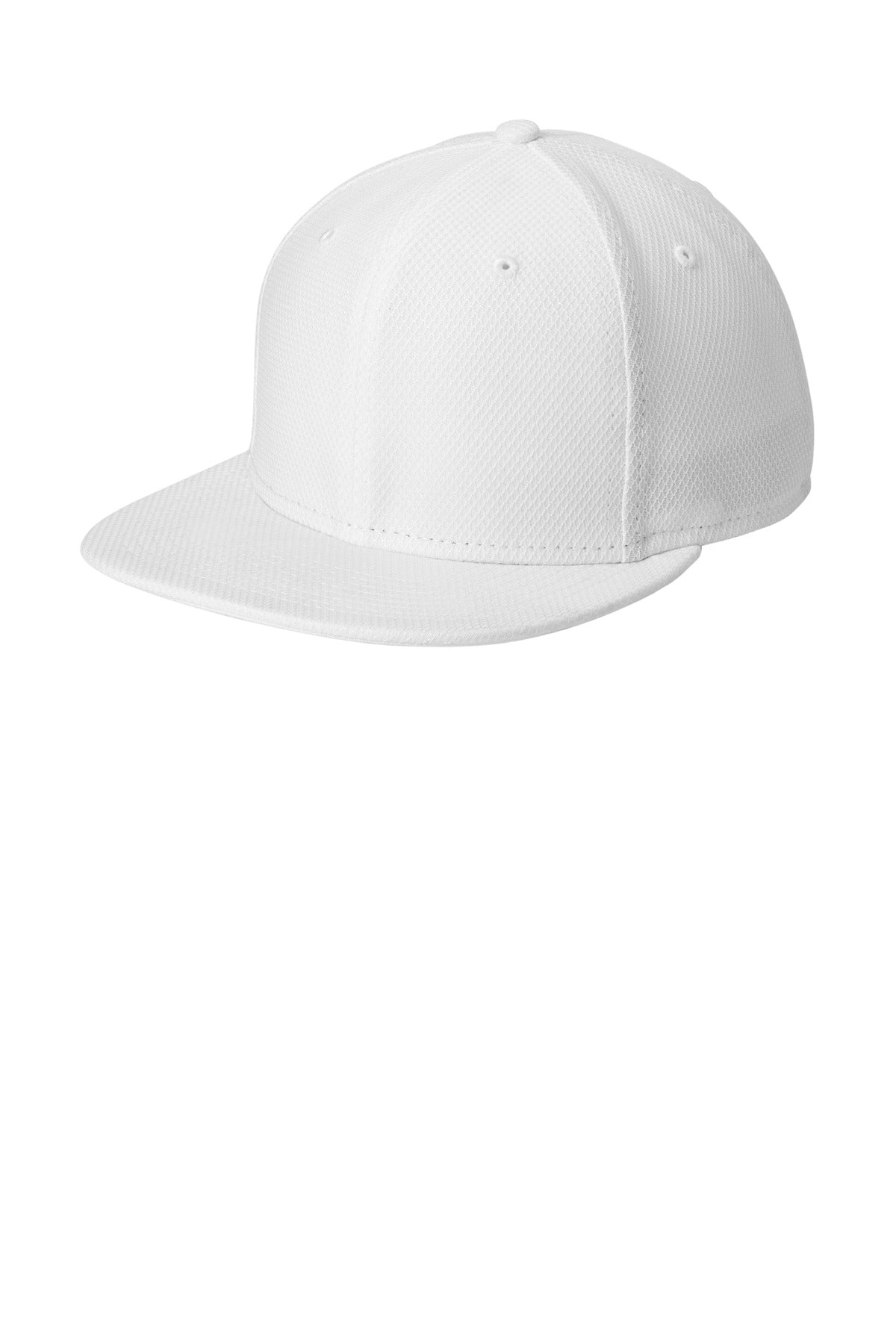New Era  Original Fit Diamond Era Flat Bill Snapback Cap. NE404 - White