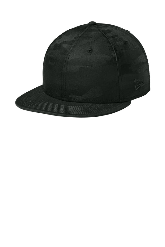 New Era  Camo Flat Bill Snapback Cap NE407 - Flag Black/ Black Camo