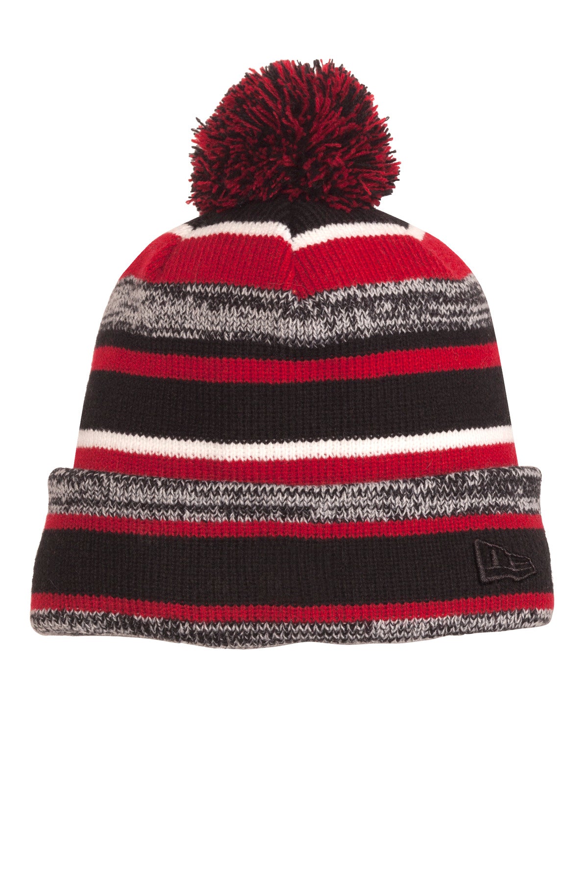 New Era Sideline Beanie. NE902 - Black/ Scarlet