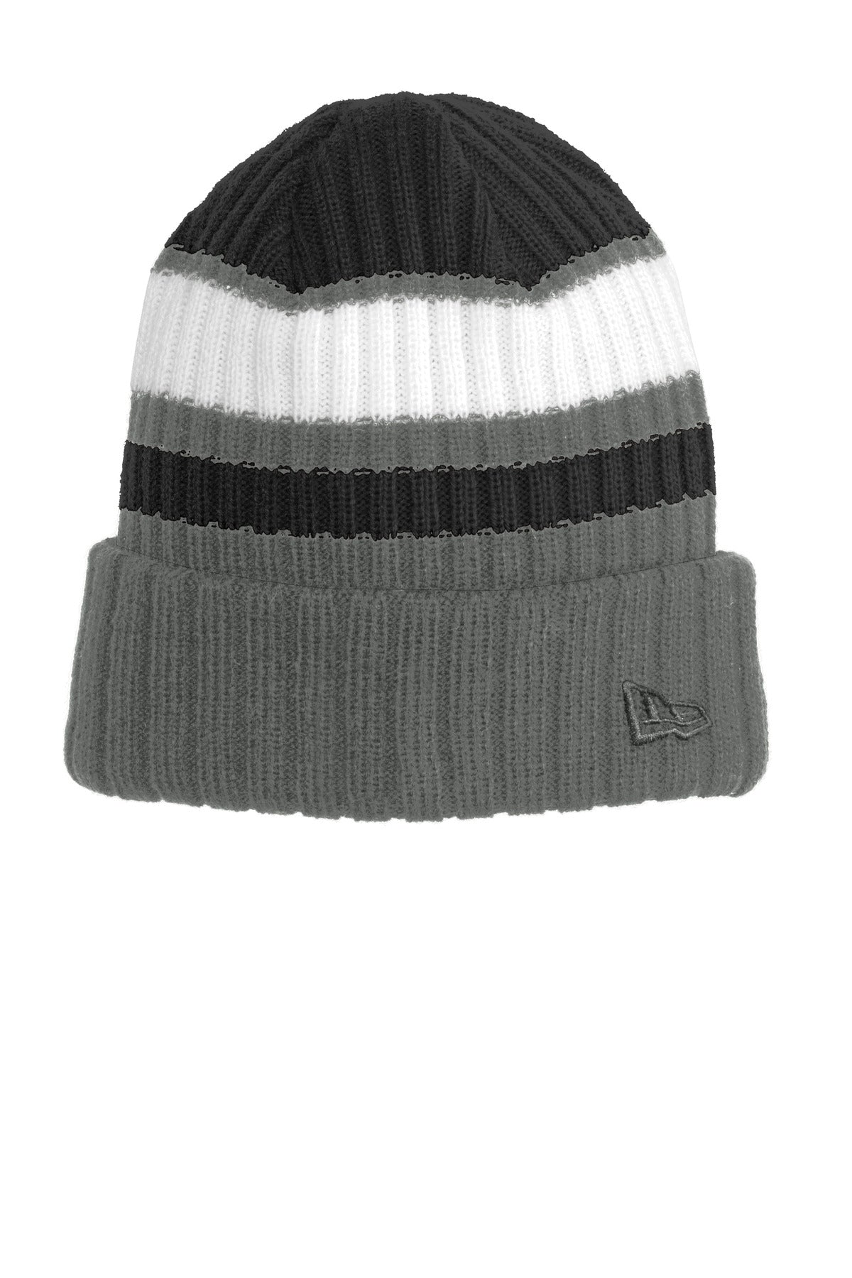 New Era Ribbed Tailgate Beanie. NE903 - Black/ Graphite