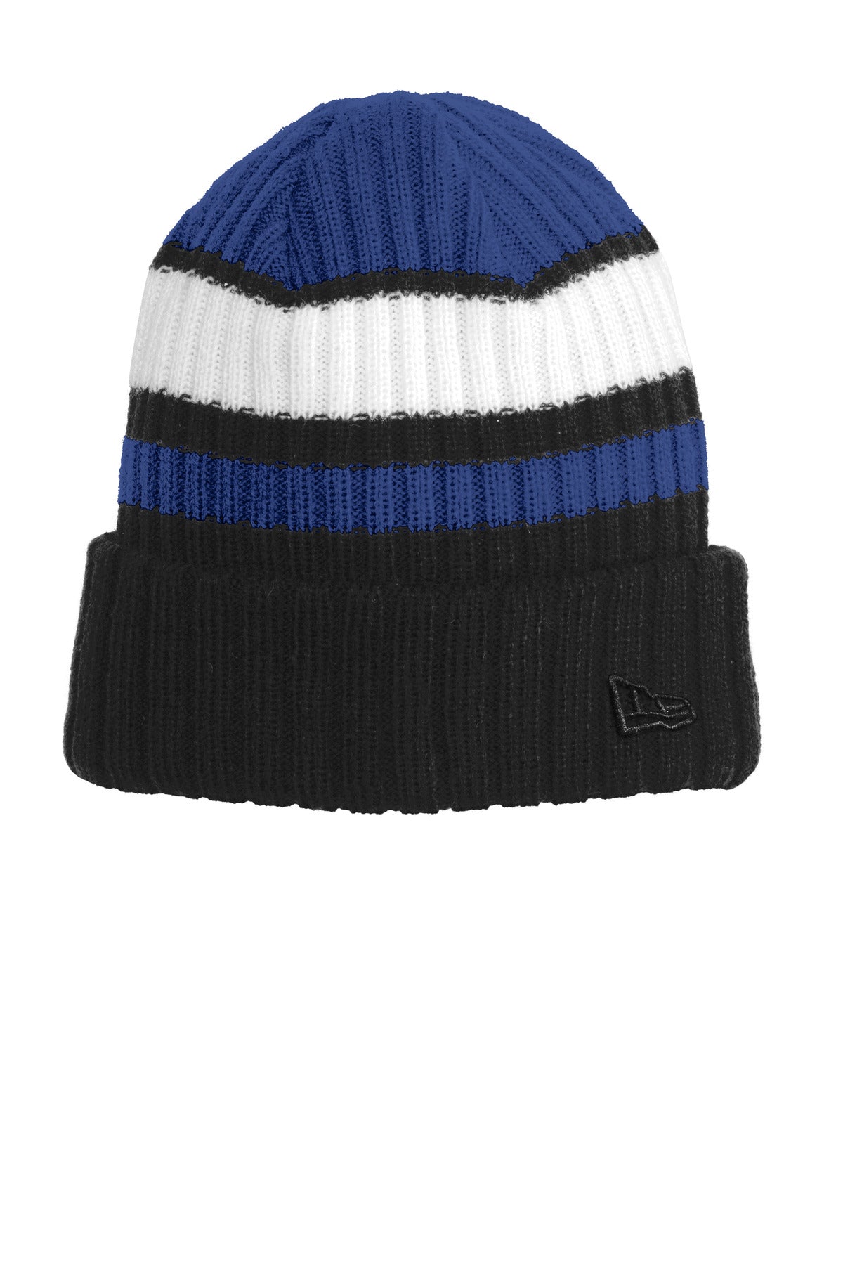 New Era Ribbed Tailgate Beanie. NE903 - Royal/ Black