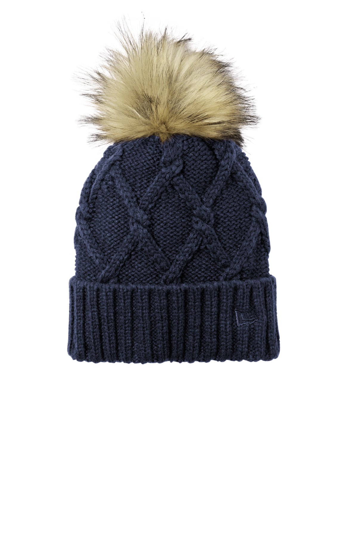 New Era Faux Fur Pom Beanie NE911 - Deep Navy
