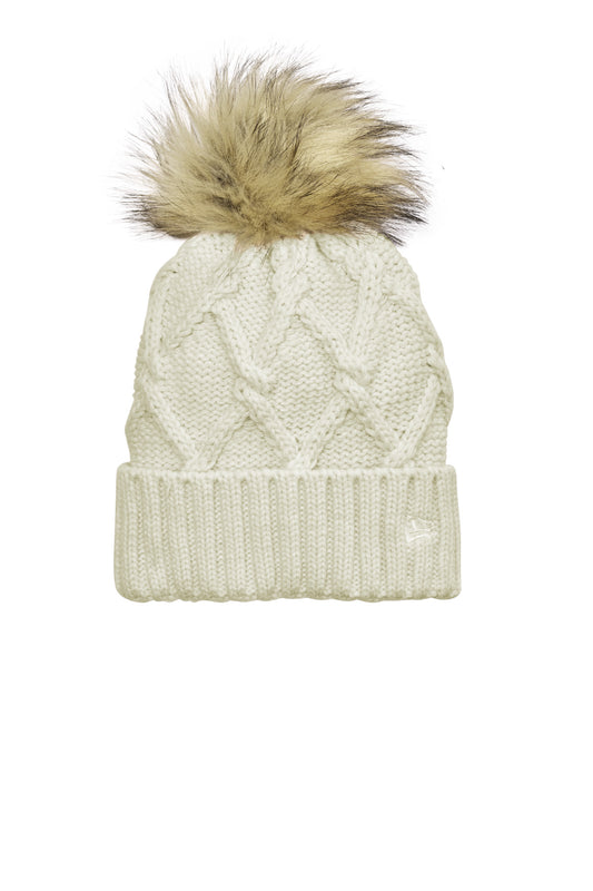 New Era Faux Fur Pom Beanie NE911 - Ivory