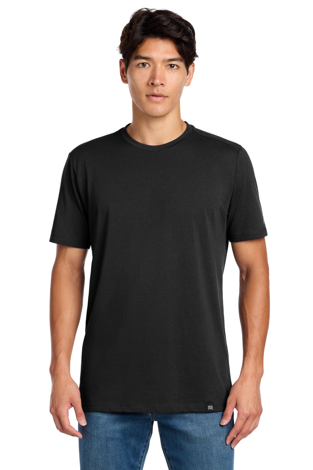 New Era  Heritage Blend Crew Tee. NEA100 - Black