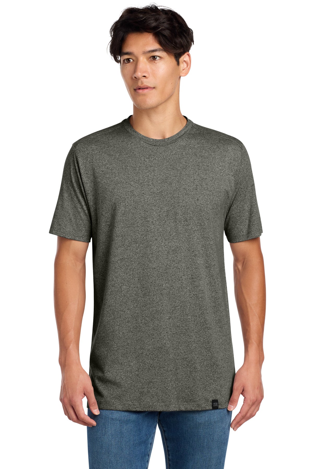 New Era  Heritage Blend Crew Tee. NEA100 - Black Twist
