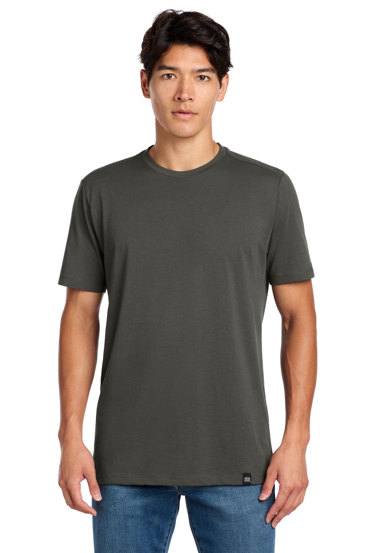 New Era  Heritage Blend Crew Tee. NEA100 - Graphite
