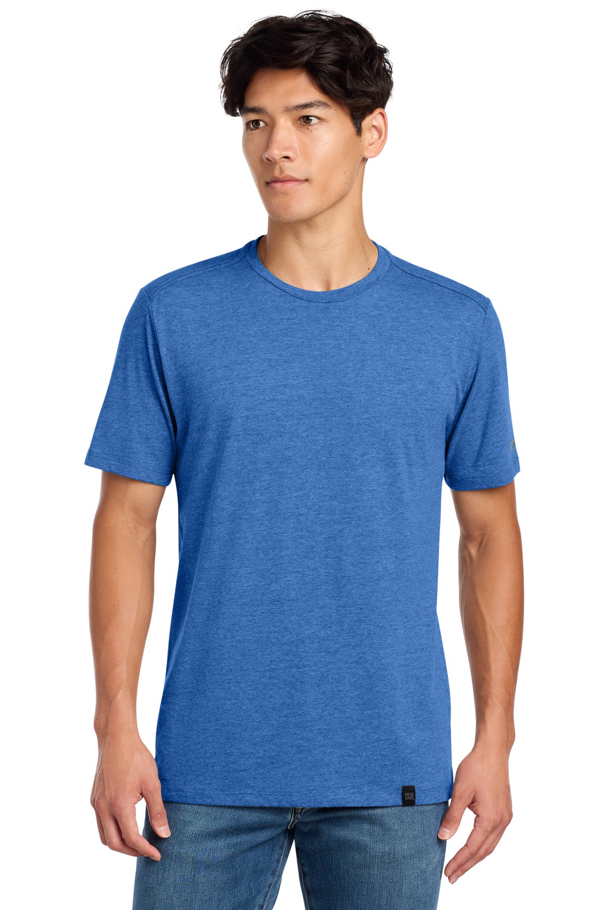 New Era  Heritage Blend Crew Tee. NEA100 - Royal Heather