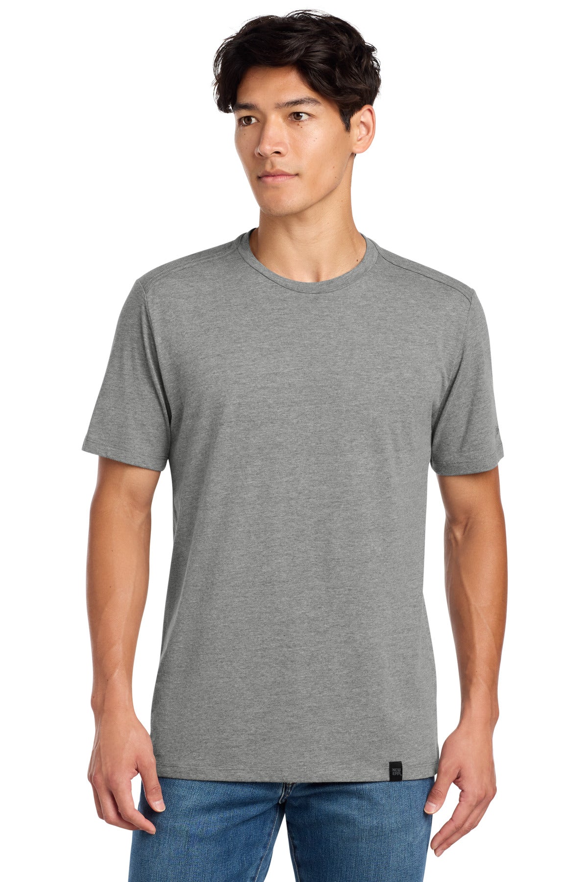 New Era  Heritage Blend Crew Tee. NEA100 - Shadow Grey Heather