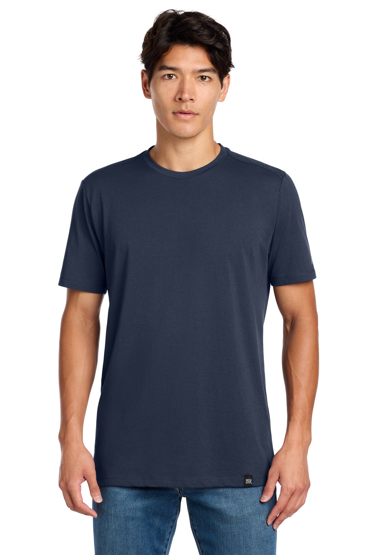 New Era  Heritage Blend Crew Tee. NEA100 - True Navy