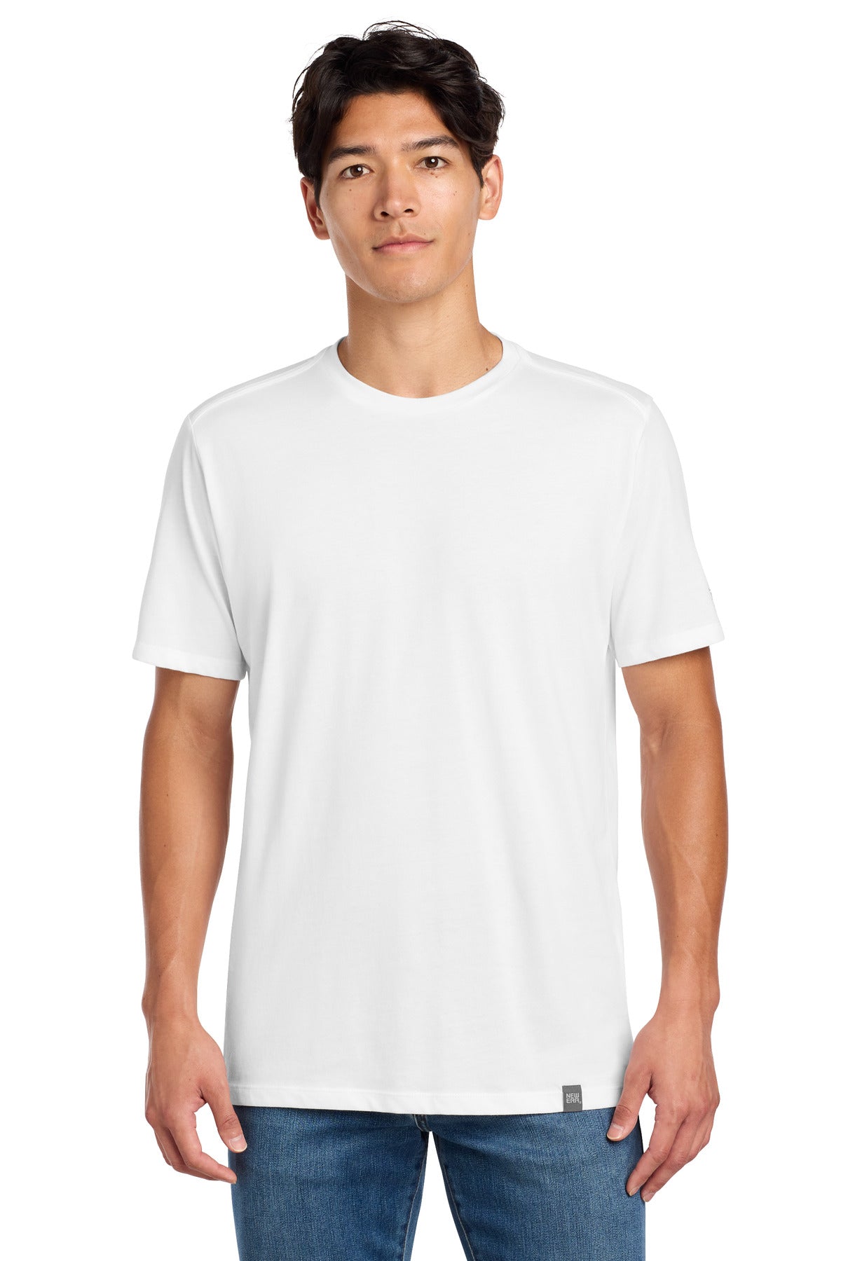 New Era  Heritage Blend Crew Tee. NEA100 - White