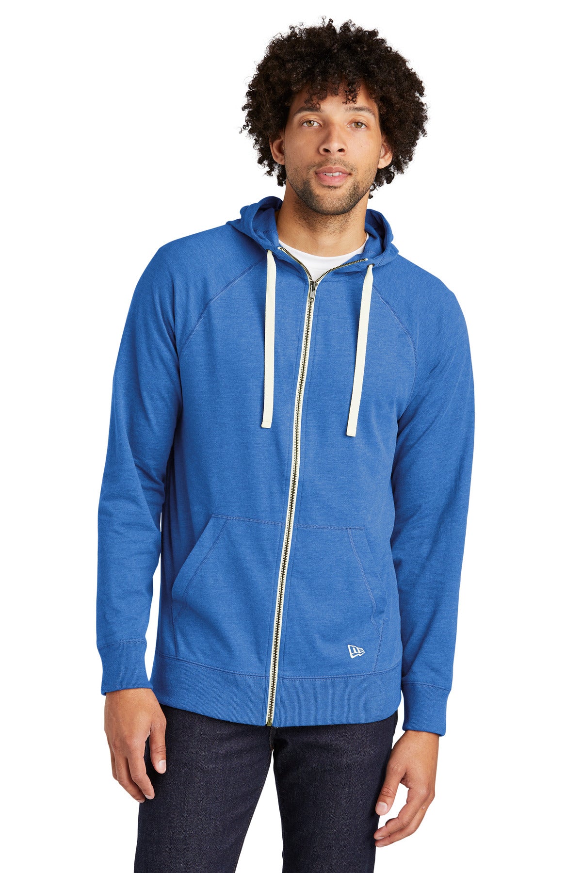 New Era  Sueded Cotton Blend Full-Zip Hoodie. NEA122 - Royal Heather