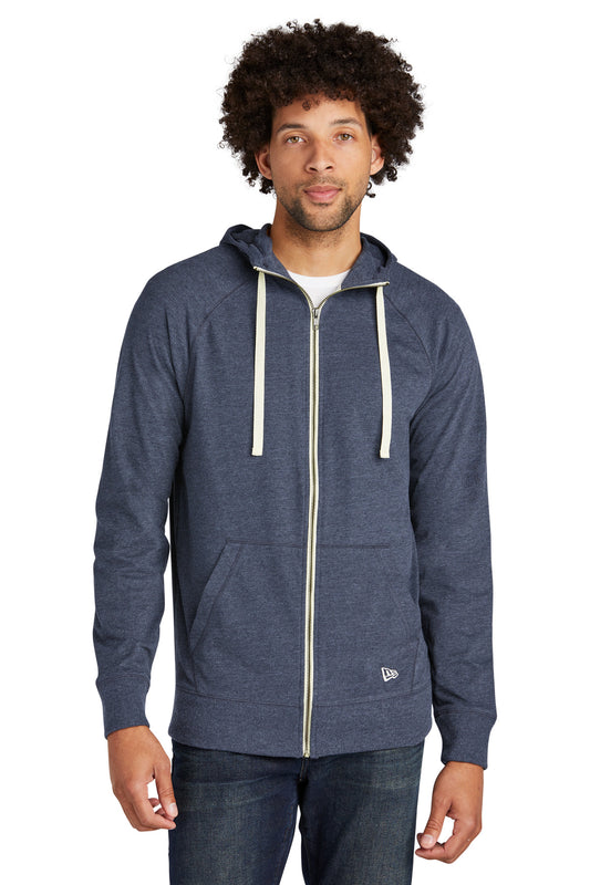 New Era  Sueded Cotton Blend Full-Zip Hoodie. NEA122 - True Navy Heather