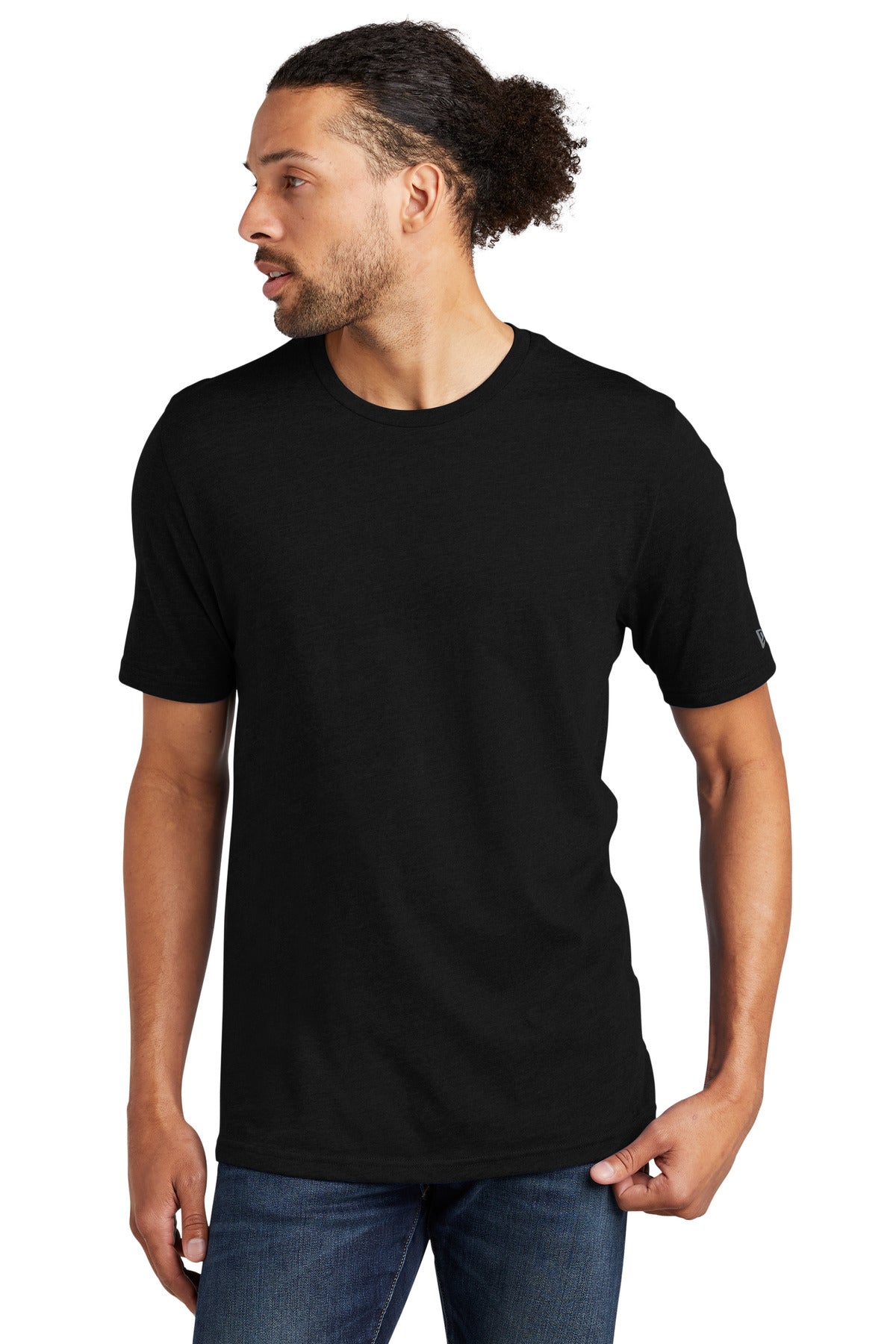 New Era  Tri-Blend Tee NEA135 - Black Solid