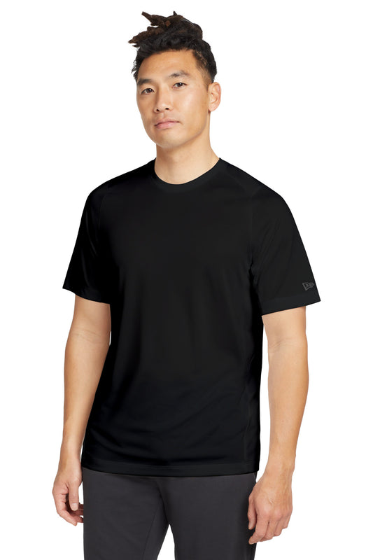 New Era  Series Performance Crew Tee. NEA200 - Black Solid