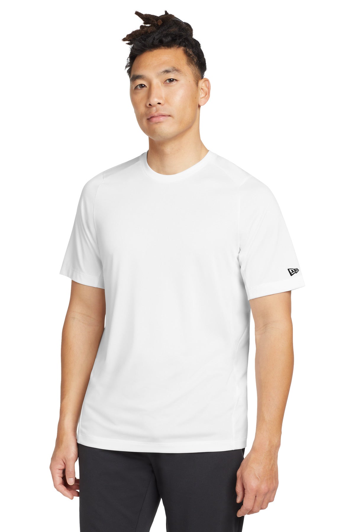 New Era  Series Performance Crew Tee. NEA200 - White Solid