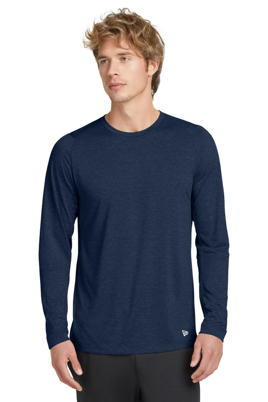 New Era  Series Performance Long Sleeve Crew Tee. NEA201 - True Navy