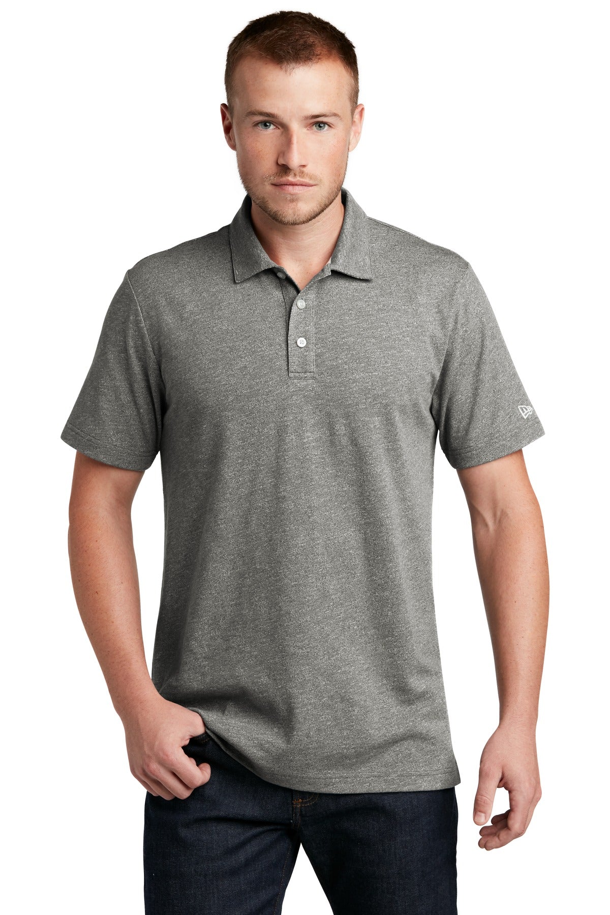 New Era  Slub Twist Polo NEA301 - Shadow Grey Twist