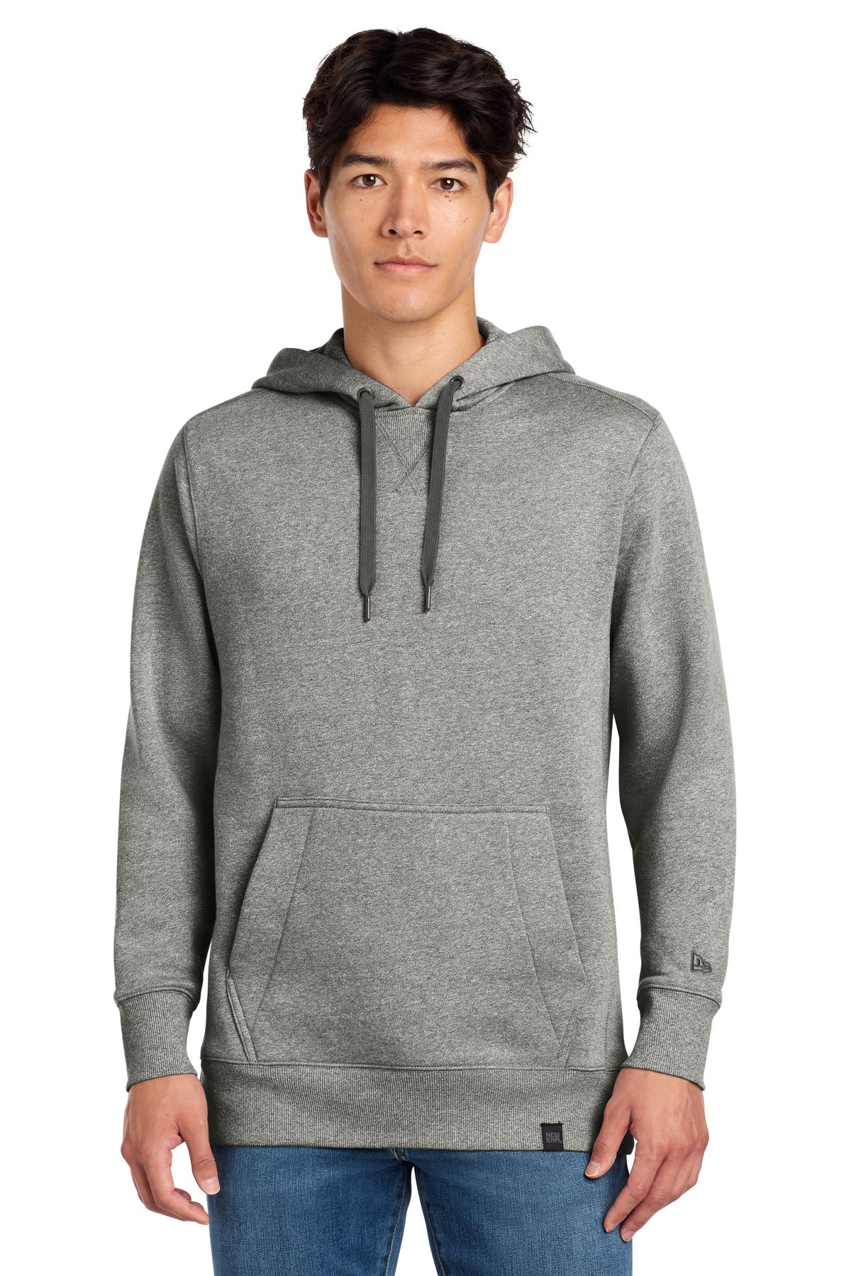 New Era  French Terry Pullover Hoodie. NEA500 - Light Graphite Twist