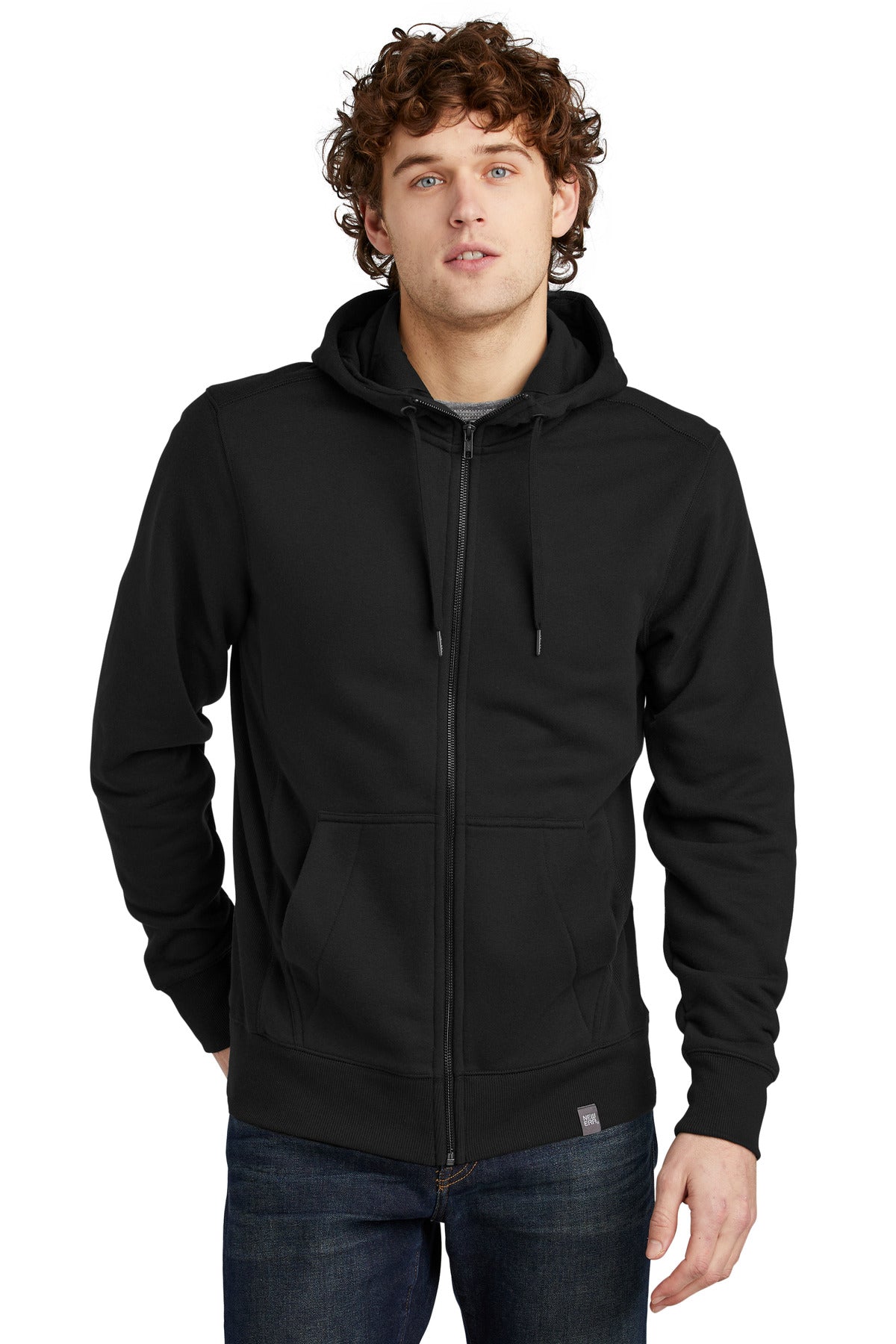 New Era  French Terry Full-Zip Hoodie. NEA502 - Black