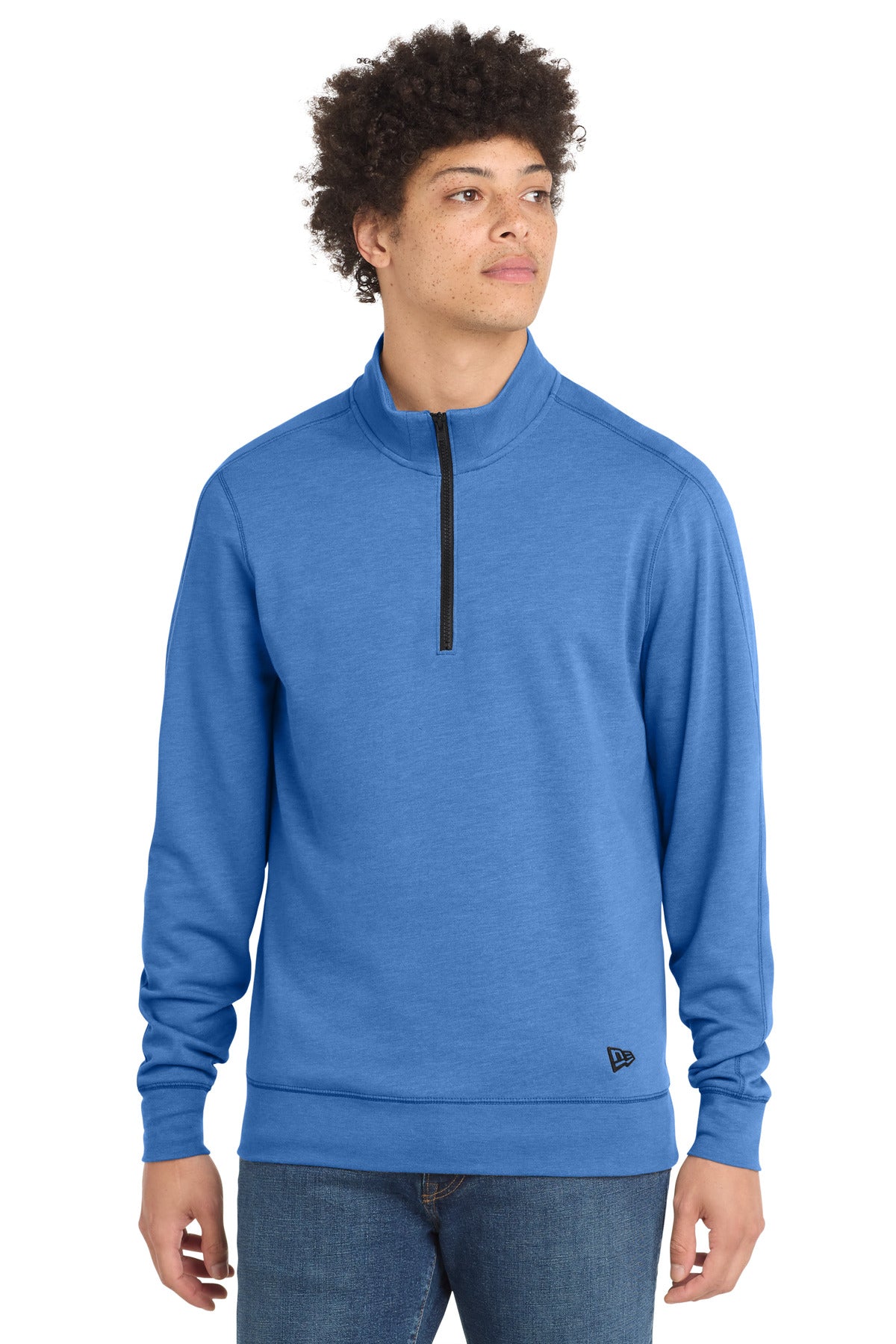 New Era  Tri-Blend Fleece 1/4-Zip Pullover. NEA512 - Royal Heather