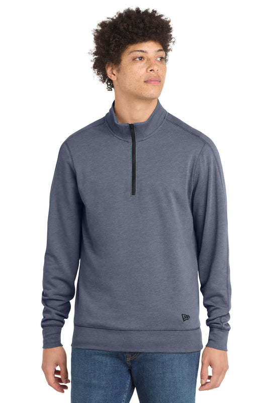 New Era  Tri-Blend Fleece 1/4-Zip Pullover. NEA512 - True Navy Heather