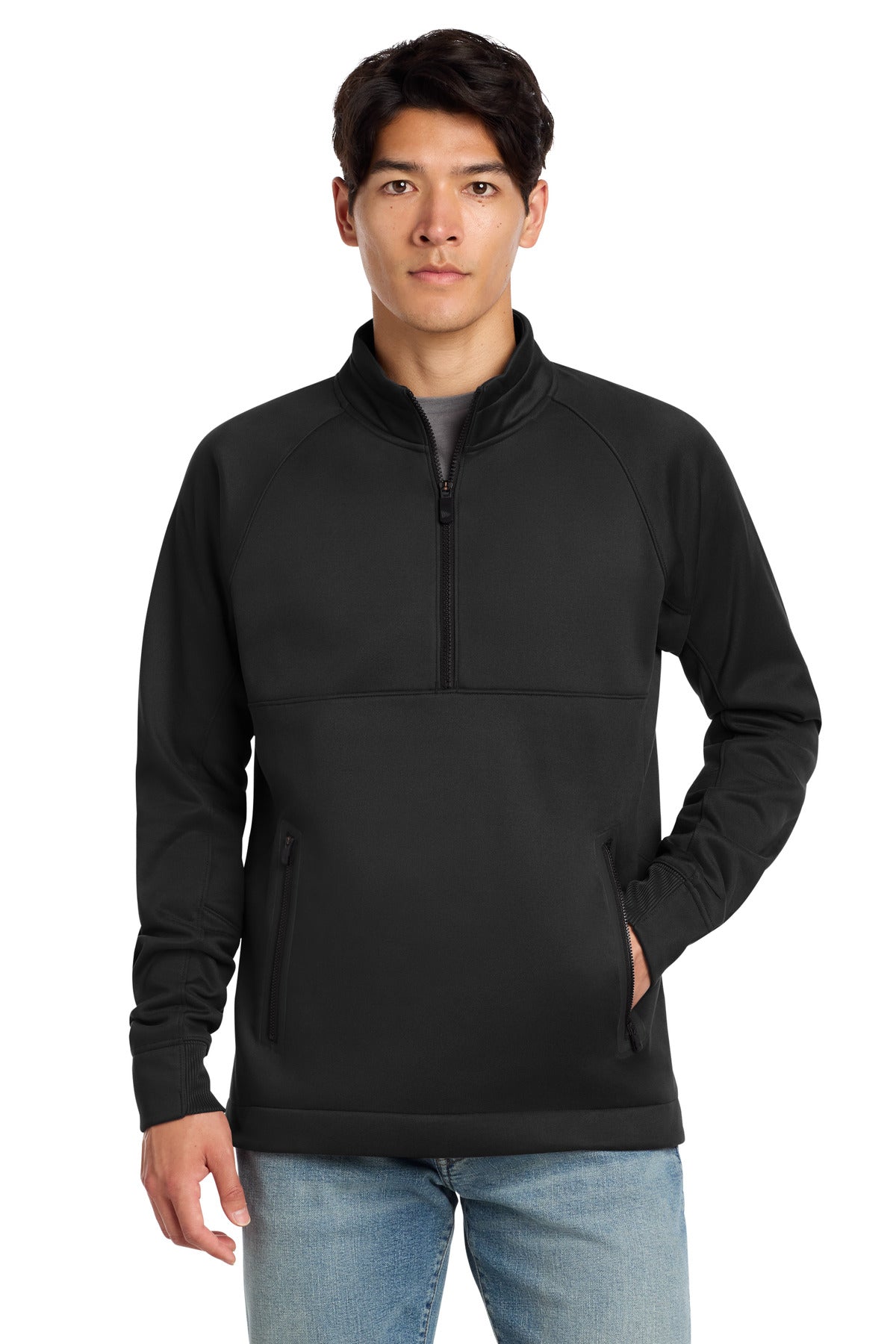 New Era  Venue Fleece 1/4-Zip Pullover. NEA523 - Black