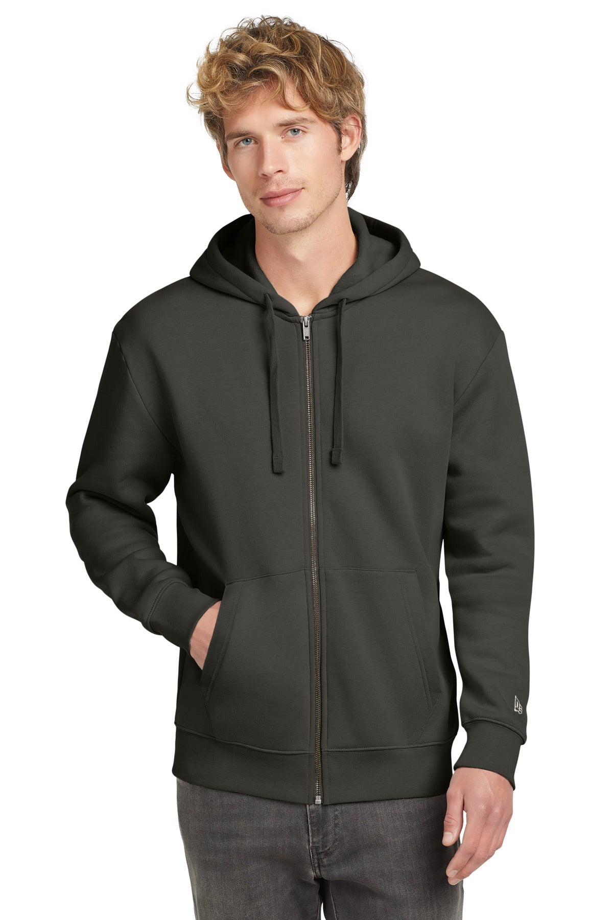 New Era Heritage Fleece Full-Zip Hoodie NEA526 - Graphite