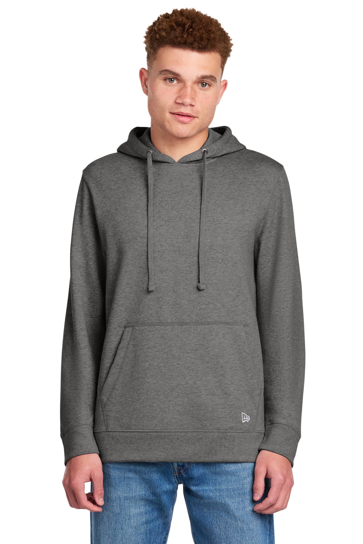 New Era Comeback Fleece Pullover Hoodie NEA550 - Dark Heather Grey