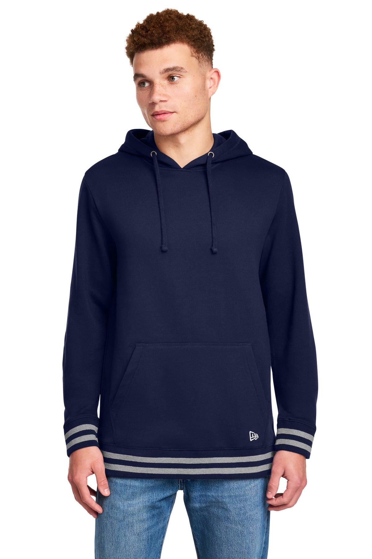 New Era Comeback Fleece Pullover Hoodie NEA550 - True Navy/ Athletic Heather